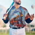 thumbnail image 5 of Picia Cartoon Train Hot Air Balloon Pattern Mens Polo Shirts Quick Dry Short Sleeve Golf T Shirt Performance Moisture Wicking Casual Workout Baseball T-shirt-3X-Large, 5 of 7