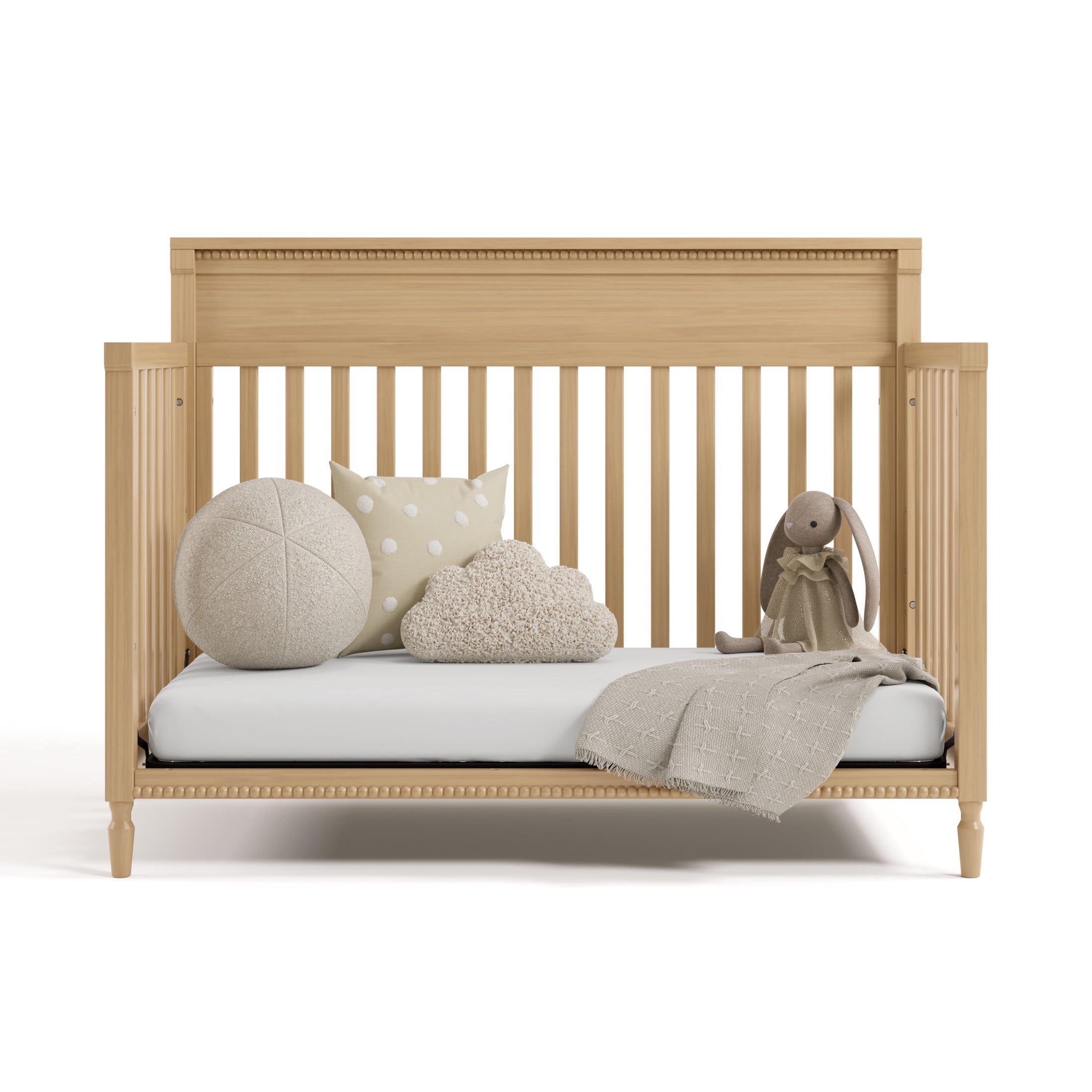 Storkcraft Valencia 5-in-1 Convertible Crib with Bonus Toddler Guardrail, Driftwood