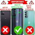 thumbnail image 2 of Starshop Case for Motorola Moto G 5G 2022, +Glass Screen Protector, Premium Leather Wallet Pocket Brown, 2 of 8