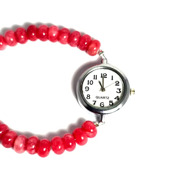 ROYALGEMSTONE Wrist Watch for Women, Jade Watch For Women, Dainty Silver Watch, Gemstone Watch