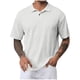 thumbnail image 2 of pstuiky camisetas de hombre, Blusa deportiva informal de verano para hombre, de color liso, de manga corta, con media cremallera y cuello redondo, a la moda camisetas de hombre xxl, 2 of 6