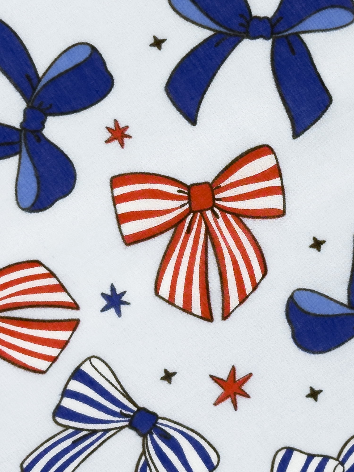 Fourth of July Women’s Striped Bows Bandana from Way to Celebrate, One Size, Blue/Multi
