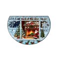 thumbnail image 2 of Iumwxz Christmas Holiday Semicircle Door Mat 16x24 Inch Absorbent and Nonslip Kitchen Floor Rug with Cushioned Backing Washable Polyester Fiber for Entryway Porch Bathroom and Indoor Outdoor Use, 2 of 6