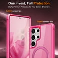 thumbnail image 6 of Allytechgroup Samsung Galaxy S25 Ultra Case Magnetic, Compatible with Magsafe & Car Mount Adjustable Stand Ring Holder Heavy Duty Shockproof Matte Phone Case for Samsung Galaxy S25 Ultra, Rose, 6 of 7