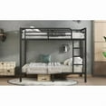 thumbnail image 5 of Metal Full over Full Bunk Bed for Teens and Adults,Space-Saving/Noise Reduced/No Box Spring Needed, Black, 5 of 15