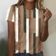 thumbnail image 1 of Fiudx Liquidación de Ahorros de Verano Top de Manga Corta con Cuello Redondo y Estampado Informal para Mujer, 1 of 4