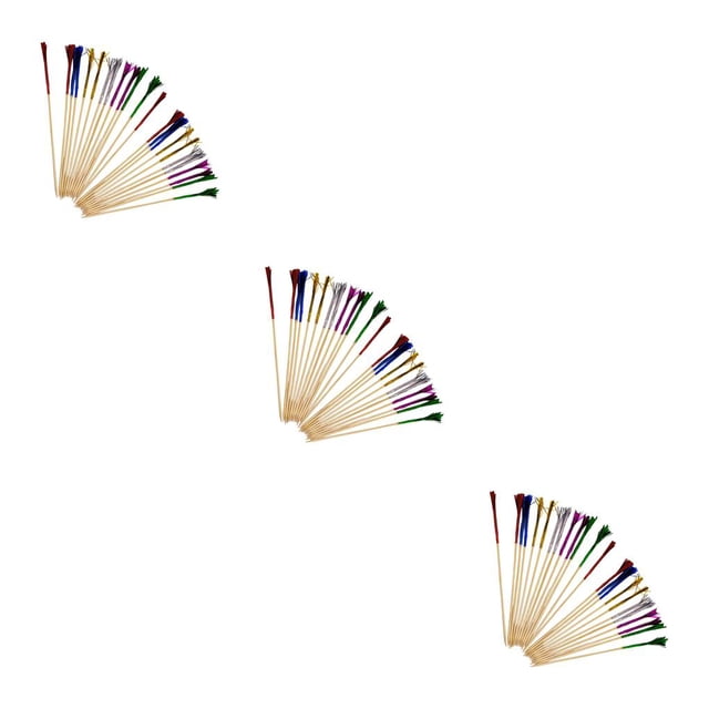 Scienceny 100 piezas Letrero de fuegos artificiales Fuegos artificiales Cóctel Palillos Tropical Cupcake Toppers Bebida Aperitivo Palillos de Type1 NO1 Scienceny CBP433105