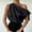 Black women off shoulder satin blouse a1, variant on Women Off Shoulder Satin Blouse Elegant Party Slim Fit Tops Evening Dressy Shirts Date Night Trendy, Black L
