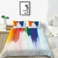 thumbnail image 1 of Home Decor White Background Luxury Bedding Set Color Pattern Design Quilt Cover Set With Bedding Pillow,Twin (68"x86"), 1 of 4