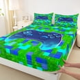 thumbnail image 3 of Homewish Gradient Blue Gamepads Boy 4pcs Bed Sheets,Video Game King Sheets,Geometric Plaid Super Cozy Sheet Set,Breathable Home Decor, 3 of 7