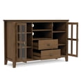 thumbnail image 3 of Simpli Home Artisan 53 inch Wide Solid Wood Tall TV Stand in Rustic Natural Aged Brown For TVs up to 60 inches, 3 of 11