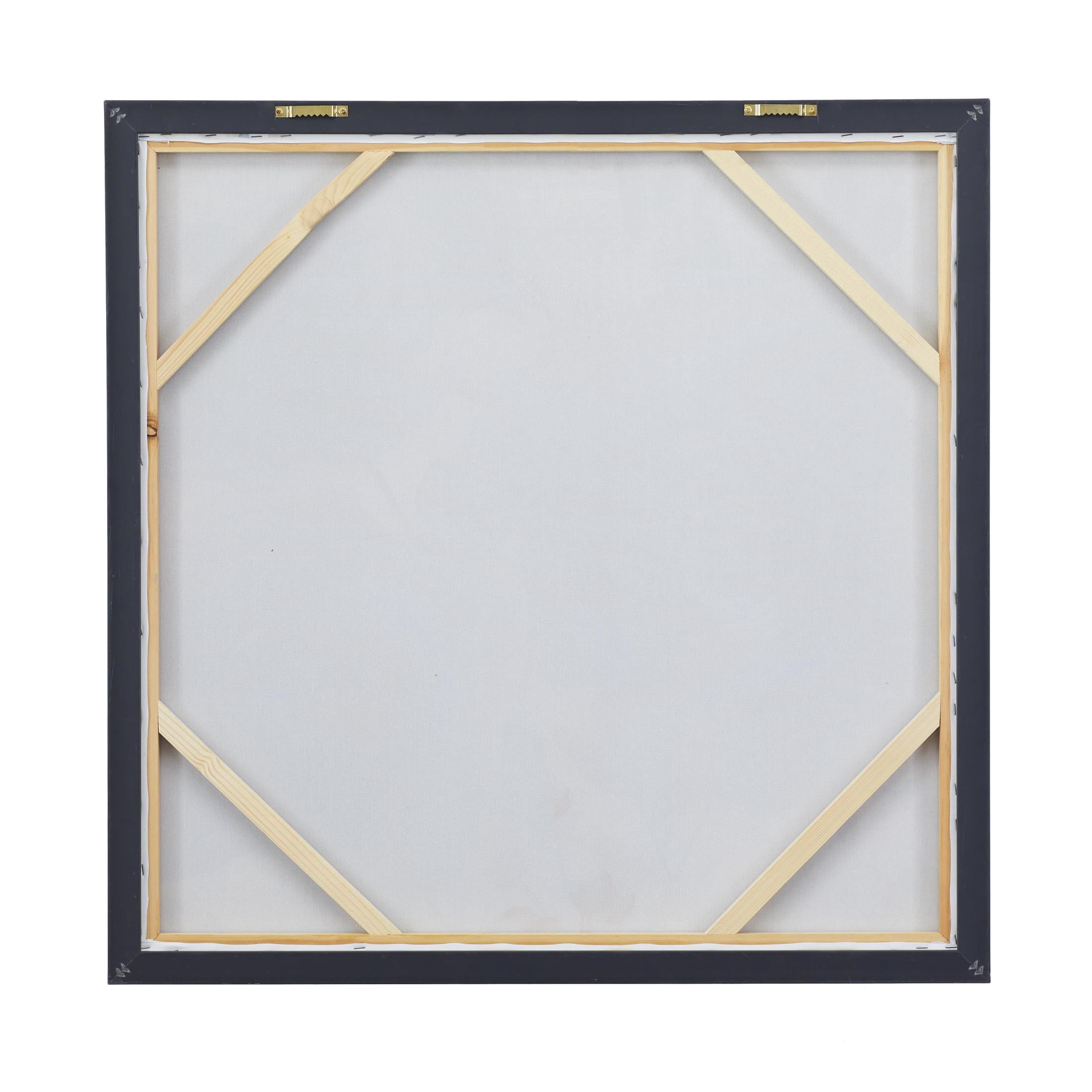 32" x 32" Floral Framed Wall Art with Silver Frame, by DecMode