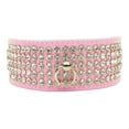 thumbnail image 5 of Dog, Puppy  Pet Collar, "Patent Five Row Clear Crystal", 5 of 7