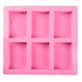 thumbnail image 5 of Molde de silicona rectangular grande de 6 cavidades, 1 unidad de máquina para hornear barras energéticas para trufas de chocolate, panecillos, brownie, pan de maíz, pastel de queso, 5 of 5