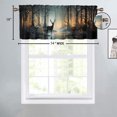 thumbnail image 4 of Deer Curtain Valances Wild Animal Foggy Forest Cabin Hunting Safari Privacy Window Valances for Living Room Kitchen 54 by 18 in, 1 Panel, 4 of 6