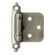 Liberty Hardware Pair Overlay Self Close Hinge Heirloom Silver
