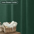 thumbnail image 2 of CAILDANL Linen Shower Curtain Beige Boho Farmhouse Shower Curtains for Bathroom Natural Cloth Cotton Fabric Liner Cream 72 x 72 Inch Modern, 2 of 5