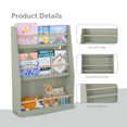 thumbnail image 3 of 3 Tier Kids Book Shelf for Kids, Kids Book Rack, Book Rack Organizer, Book Display Shelf for Bedrooms, Playrooms, and Classrooms, Sage, 3 of 9