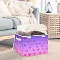 thumbnail image 3 of Yayeee Collapsible Cube Storage Bin with Lid Fabric Closet Decorative Basket with Handles, Pixel Love, 3 of 7