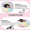 thumbnail image 3 of Calming Dog Beds & Cat Cave Bed with Hooded Cover,Removable Washable Round Beds for Small Medium Pets,Anti-Slip Faux Fur Fluffy Coved Bed for Improved Sleep,Fits up to 15/25 lbs(Colorful,M), 3 of 14
