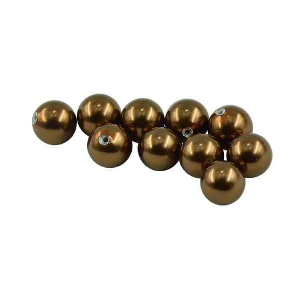 5 Pares de Sueltas Perforadas Agujero de Concha forma forma forma de 8 Mm para Manualidades de Bricolaje Coco marrón perfecl Perlas sueltas redondas