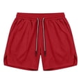 thumbnail image 6 of EOYWHK Running Shorts Men Quick Dry Breathable with Pockets Mens Quick Dry Shorts for Men Soft Lightweight Activewear Daily Wear Outdoor Red, Size M, 6 of 9