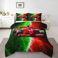 thumbnail image 2 of Erosebridal Car Theme Bedding Sets with Comforter, Race Car Duvet Insert Men, Breathable 2 Pieces, 2 of 6