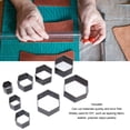 thumbnail image 4 of Leather Die Cutter, High Carbon Steel Hexagonal Shape Leather Punching   for Jewelry, 4 of 8