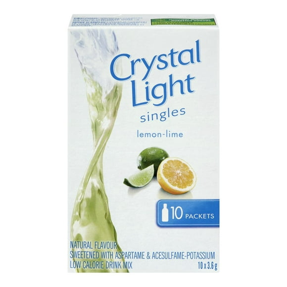 Cristal Léger Individuels, Citron-limette 3.6g, 10 Sachets