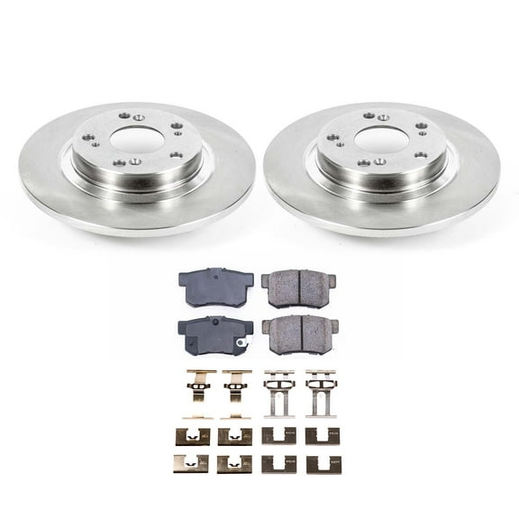 Ultimate Brakes Rear Ceramic Brake Pad and Rotor Kit with Hardware WM80475