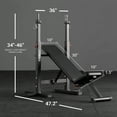Mikolo Weight Bench Set, 660LBS Foldable Bench Press with Squat Rack ...