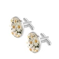 thumbnail image 2 of Little Daisy Elegant Silver Stainless Steel Cufflinks Set for Formal Attire at Weddings and Business Meetings, 2 of 6