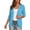Blue, variant on Women's Lightweight Open Front Cardigan Solid Color Long Sleeve Casual Soft Knit Cardigan Sweaters Outerwear with Pockets
