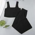 thumbnail image 4 of Kiplyki Flash Womens Sleepshirts Solid and Linen Set Two Piece Home Suit Set, 4 of 6