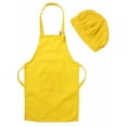 thumbnail image 3 of CHICTRY Kids Boys Girls Adjustable Aprons and Chef Hat for Cooking Baking Painting Yellow S, 3 of 4