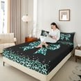 thumbnail image 4 of Castle Fairy Boys Girls Leopard Print Bowknot Full Size Sheets,Cheetah Print Bed Sheets, 4 of 7