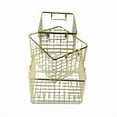 thumbnail image 5 of Elegant Nordic-Inspired Iron Storage Basket with Handle - Rose Gold & Black Medium Size (34X28X20CM) - Sturdy Metal Organizer for Home & Office, Spacious Capacity for Books, Cosmetics, Laundry & More, 5 of 5