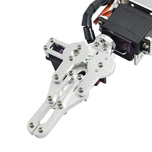 Aideepen ROT3U 6DOF Aluminium Robot Arm Black Mechanical Robotic Clamp Claw for Arduino Without Servo