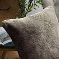 thumbnail image 4 of Home Soft Things Heavy Faux Fur 2 Piece Throw Pillow Cover Set - Chocolate - 26" x 26", 4 of 5