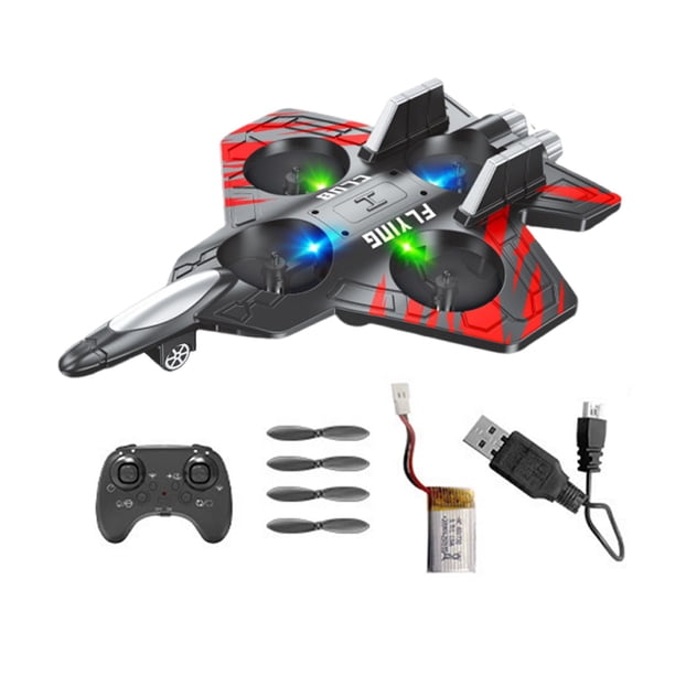 Avión de control remoto, planeador de , modelo ligero, resistente a colisiones, con luz colorida, ideal como regalo para adultos.