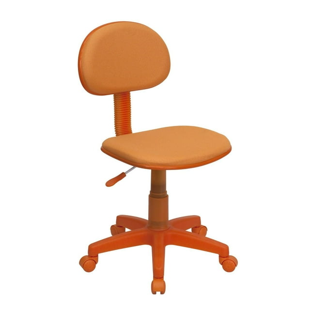 Orange Fabric Swivel Task Chair