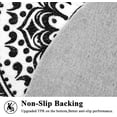 thumbnail image 7 of MJIAexp 5.3ft Mandala Boho Round Rug Circle Rug Non-Slip Machine Washable Area Rug Soft Bedroom Rug Throw Rug Vintage Carpet for Living Room Kitchen Dorm Coffee Table White Black, 7 of 7