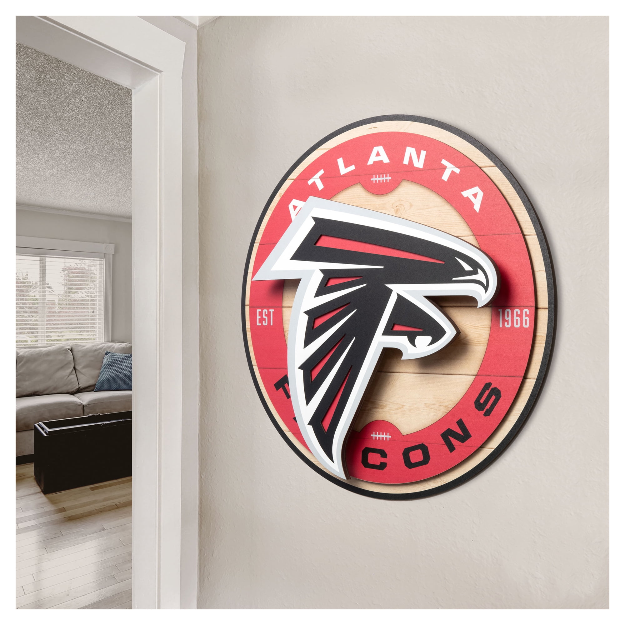 IDNA Atlanta Falcons 15" x 15" 3DX Logo Circle Backer Wall Art