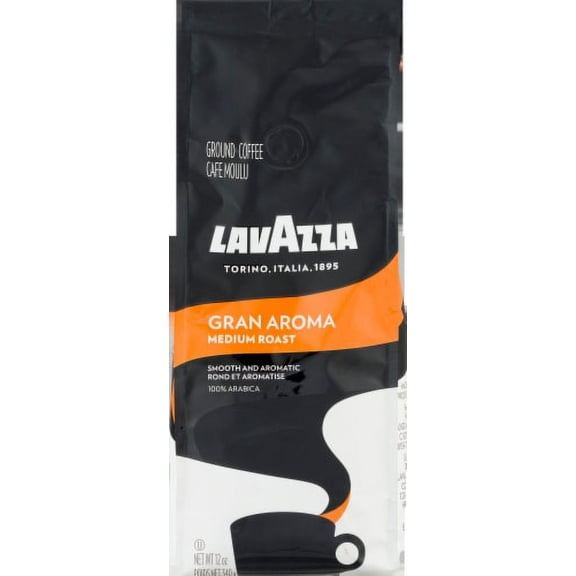 2X-LavAzza Gran Aroma Medium Roast Ground Coffee Bag - 12 oz