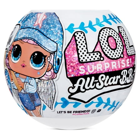 LOL Surprise All-Star BBs Sports Series 1 Baseball Dolls With 8 Surprises Including Glitter Doll, Clothes Fashion, Accessories - For Kids Ages 4-15