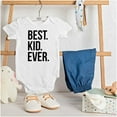 thumbnail image 3 of Best Kid Ever Child Parents Funny Romper Boys or Girls Infant Baby Brisco Brands NB, 3 of 6