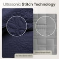 thumbnail image 6 of IR Imperial Rooms 2Pc-Bedspread Microfiber Soft Floral Modern Quilt Set Lightweight Twin Navy Blue, 6 of 9
