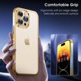 thumbnail image 6 of Official Color Match for iPhone 14 Pro Case, Anti-Fingerprints, 10FT Military Grade Protective, Soft Glossy Bumper Matte Slim Women Men Phone Cover 6.1 inch, Gold, 6 of 12