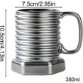 thumbnail image 2 of TIELUTT Screw Coffee Mug Novelty Screw Shape Coffee Cup | 3D Modern Industrial Style Ceramic Water Mug | Glassware Coastal Drinking Glasses Ceramic Cute Kitchen Cups Set Vacuum Cups Set Coasion for W, 2 of 7