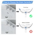 thumbnail image 3 of Wowow Bathroom Sink Drain with Overflow 2 Pack, Polished Chrome Pop Up Drain, 3 of 7